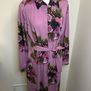 LulaRoe Size M Ellie Top Notched Colored Shirt Dress